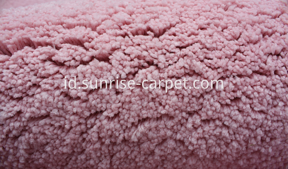 Microfiber soft shaggy with solid color pink